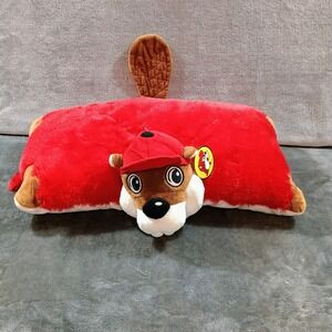 Buc-ee's Beaver Plush Pillow Pet Red Corduroy Hat Stuffed Animal Jaag NWT